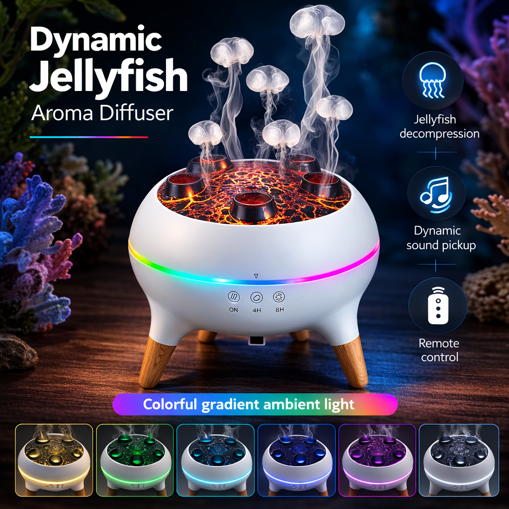 Medumist ultrasonic humidifier producing relaxing jellyfish mist
