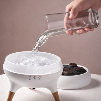 Close-up of Medumist jellyfish humidifier with mist jellyfish effect